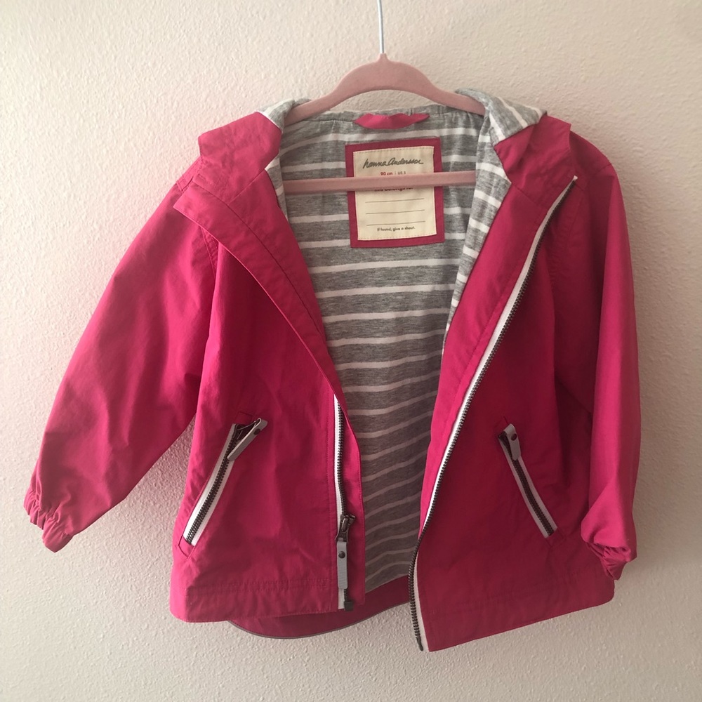 Hanna Andersson Pink Rain Coat 3T